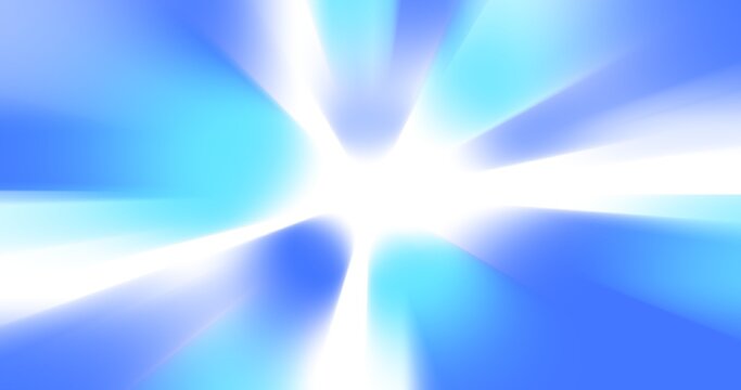 Bright blue abstract background with central light burst and radial rays. Energetic flare effect for product highlights, celebration banners, and spiritual or ethereal designs