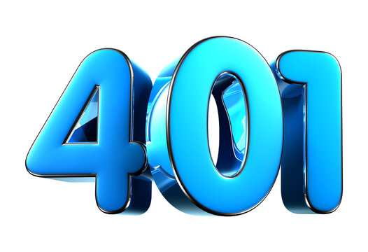 Blue number 401 3d illustration. Advertising signs. Product design. Product sales