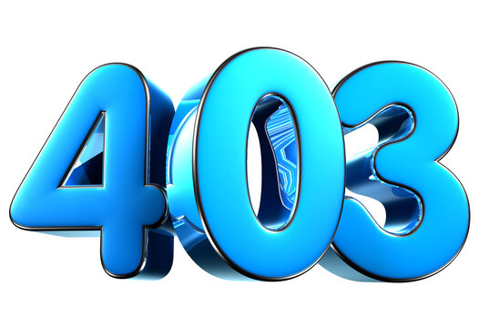 Blue number 403 3d illustration. Advertising signs. Product design. Product sales