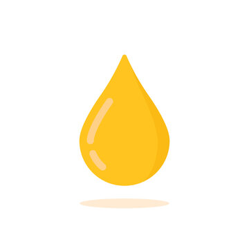 yellow drop like clean oil or honey icon