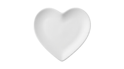 Fototapeta premium Heart- shaped white isolated on a transparent background smooth