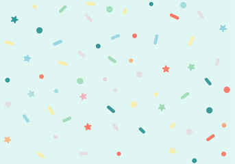 Fun retro-inspired abstract texture with multicolored organic shapes and decorative tiny details. © Chelsea