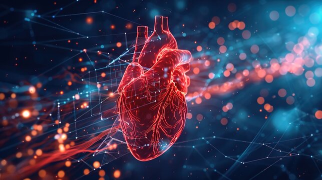 Medical illustration of Hypertension, also known as high blood pressure, a common chronic cardiovascular condition that often shows no obvious symptoms but increases the risk of heart attack, stroke, 