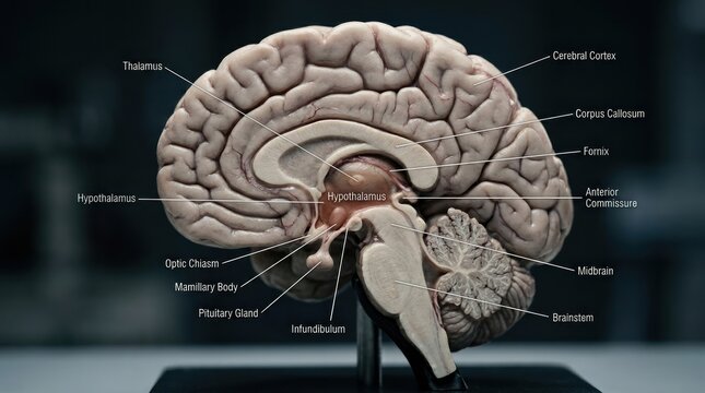 Human brain model anatomy