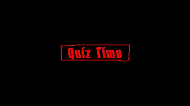 Questionnaire Text Glitch Style Digital Quiz Interface