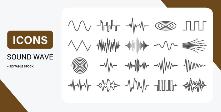 Black sound waves. Abstract music wave, radio signal frequency and digital voice visualisation. Tune equalizer vector set. Monochrome volume audio lines, soundwaves rhythm isolated on white background