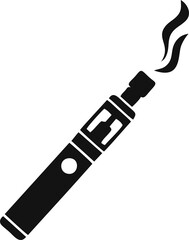 Naklejka premium Vape Electronic Cigarette Silhouette Icon Set, E-Cigarette and Vaping Vector