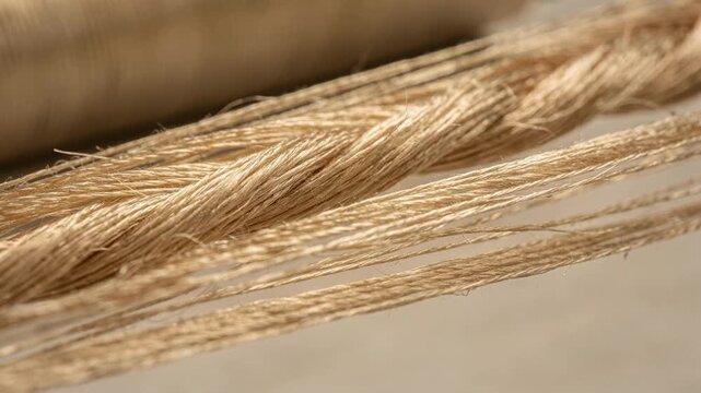 Detailed view of aromatic aramid yarn strands emphasizing heatresistant qualities used in protective clothing and advanced geotextile products.
