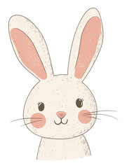Obraz premium PNG Cute bunny art illustration children.