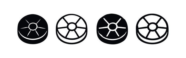 Obraz premium Hand-Drawn Battery Icons Set for Power and Energy Indicators