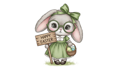 Fototapeta premium easter bunny with a easter egg