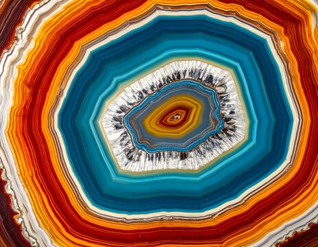 Extreme Macro of Polished Layered Automotive Paint Slag Agate