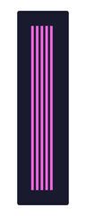 Obraz premium A seamless vector illustration of a colorful barcode and QR code pattern featuring retro rainbow stripes and vertical purple lines on a white textured art backdrop