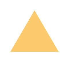 Fototapeta premium A 3d vector illustration of a yellow triangle icon isolated on white representing a blank Egyptian pyramid sign and travel symbol for web design