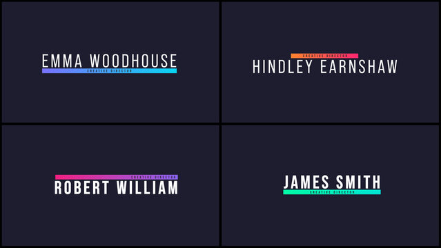 Modern Bold Name Title Opener - Right Appearing