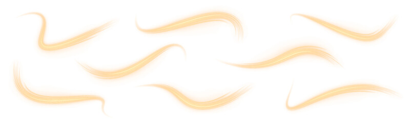 Yellow neon ribbons intertwine in glowing abstract patterns. Motion lines create dynamic energy and speed. Ideal for futuristic, AI, or sci-fi visuals.PNG © kleinstock