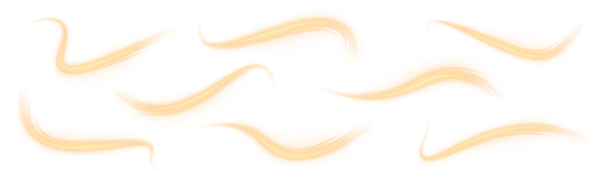 Yellow neon ribbons intertwine in glowing abstract patterns. Motion lines create dynamic energy and speed. Ideal for futuristic, AI, or sci-fi visuals.PNG
