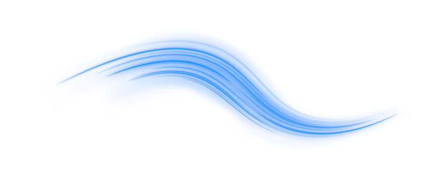 Blue neon streaks twist and loop dynamically. Motion blur creates a sense of speed and energy flow. Great for cyberpunk and futuristic designs.