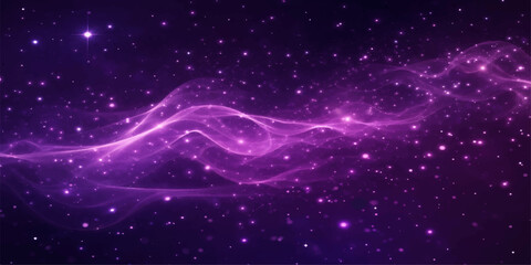 Celestial Purple Nebula: A mesmerizing cosmic scene reveals a breathtaking purple nebula adorned with countless stars, shimmering with ethereal beauty and evoking a sense of wonder. © Md Shofiqul