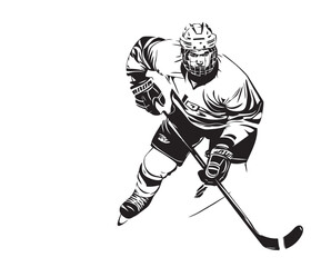 Obraz premium hockey player vector