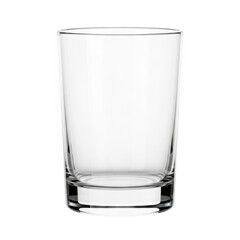 A clear glass cup on transparent background with black backdrop