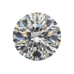 A large diamond gemstone on transparent background