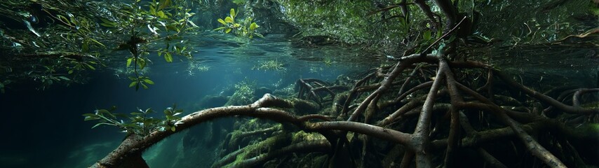Exploring underwater mangroves coastal ecosystem nature photography serene environment