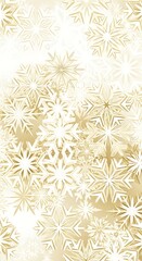 Fototapeta premium Numerous intricate golden snowflakes create a festive holiday background.