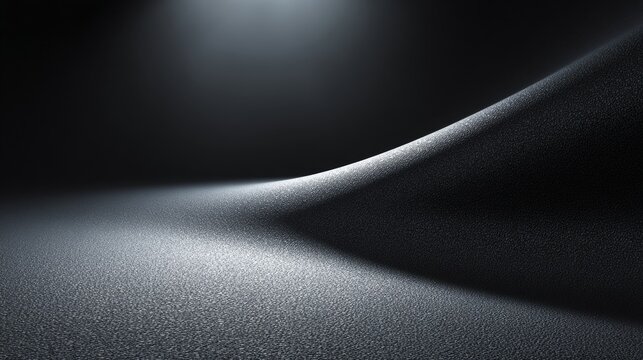 Abstract dark wave with smooth curves and soft lighting