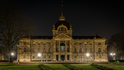 Obraz premium A beautiful night in Strasbourg in France on March 8st 2026