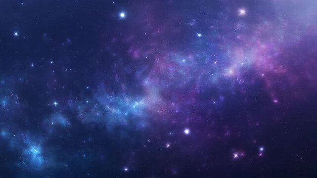 Vertical 16:9 Seamless Loop Cosmic Space Starfield Nebula Drift Motion Background 5s 4K Generative AI