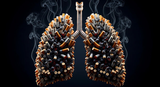 Smoking Damages Lungs A Visual Representation of Health Hazards and Consequences