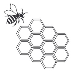 Bee and honeycomb insect apiary