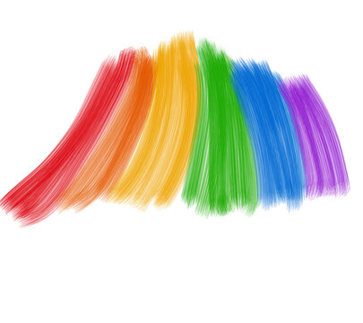 Rainbow Paint Brush Strokes &ndash; Pride Color Texture