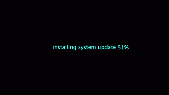 System Update Progress with Counting Percentage animation. Professional  Software Installation Screen with Percentage Loader. High Quality Animated UI Showing System.4k animation
