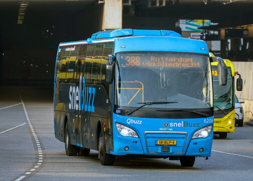 Snelbuzz Scania bus of Qbuzz at Utrecht Central busstation