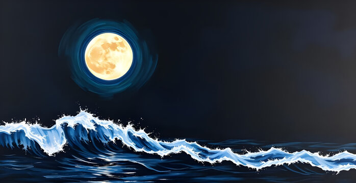 moon, lunar, night, sky, stars, starlight, galaxy, space, cosmic, sea, ocean, waves, wave, water, tide, beach, shore, coastline, horizon, reflection, light, glow, shimmer, calm, peaceful, serene, drea