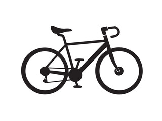 Bicycle icon, Racing bike icon, bicycle silhouette style vector illustration