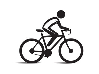 Fototapeta premium Bicycle icon, Racing bike icon, bicycle silhouette style vector illustration