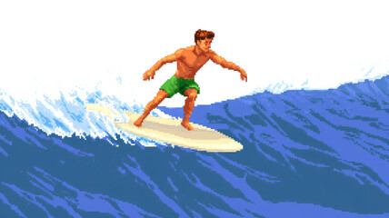 PNG Man on a surfboard surfing ocean sports.