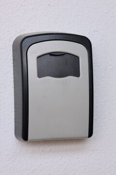 Key locker box mounted on wall