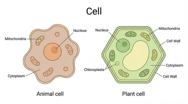 Animal and Plant Cell Structure: A Comparative Biological Illustration.