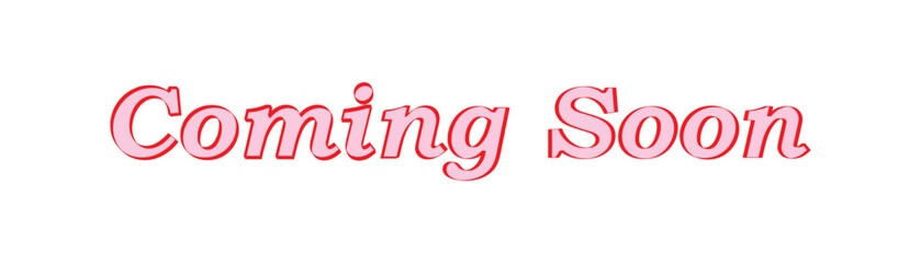 coming coon calligraphy lettering handwritten design. coming coon pink calligraphy text on white background. vector illustrator. eps10 © studio's line