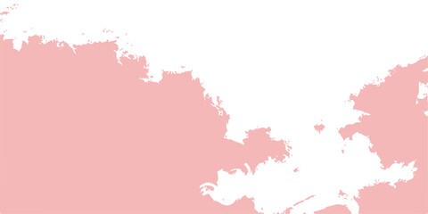 Fototapeta premium Abstract watercolor map of Europe featuring pink and red paint ink strokes on a vector silhouette illustration of the continent with grunge art design and country borders