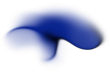 Fototapeta premium Abstract Blue Liquid Gradient Blob With Black Shadow Overlay