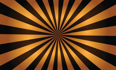 Obraz premium Warm orange and deep black beams extend from a central point showcasing vibrant energy