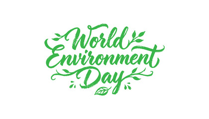 Fototapeta premium World environment day celebration with green leaves