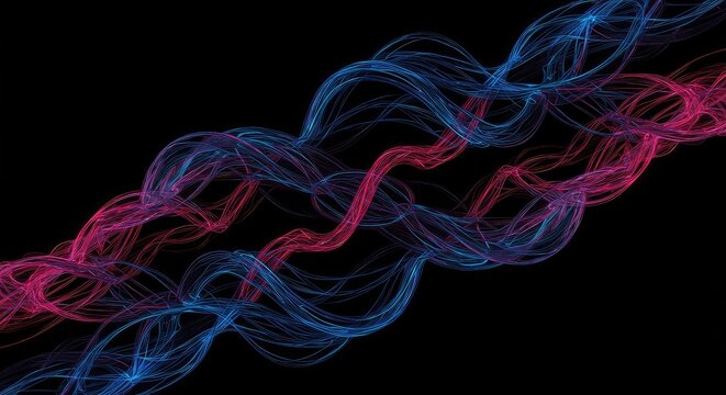 Deep, abstract pattern suggesting feedback loops, social media polarization, and closed systemic information flow, texture, flow, purple