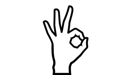 Obraz premium Okay Hand Gesture Symbol, Perfect Sign, Hand Showing Three Fingers Up and Thumb and Index Finger Forming Circle