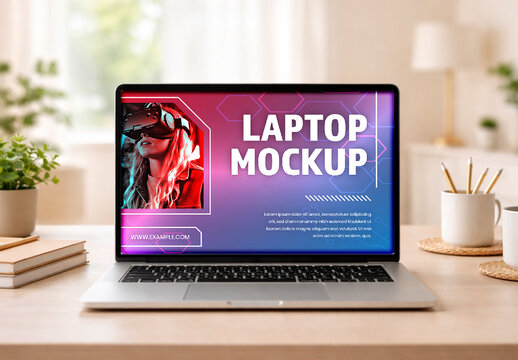 Front View Laptop Mockup